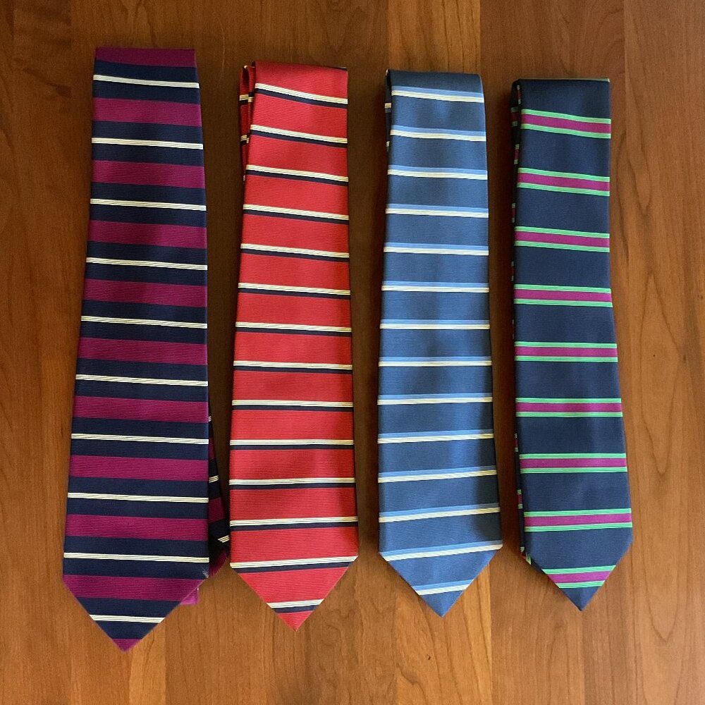VTG Brooks Brothers Silk Horizontal Stripe Tie Collection